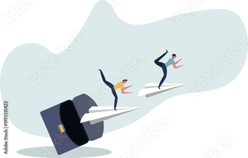 Success leadership to lead team to achieve goal, motivation or aspiration to drive company, teamwork or career opportunity concept,person's life situation and his activities.