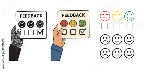 Customer Feedback Rating Satisfaction Survey Review Concept Vector Illustration