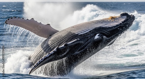 whale jumping out of the water