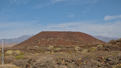 Schilderij op canvas volcanic mountain landscape in Malpais de Rasca nature reserve, Tenerife, Canary
