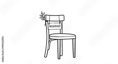 Empty chair with a 