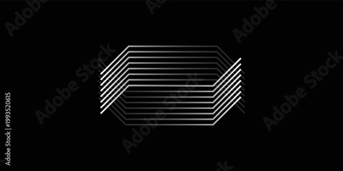 Symbolic white cube simple design
