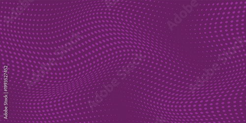 Abstract dots halftone purple and pink combination color pattern. Waves effect dots. comic style. Vector illustration