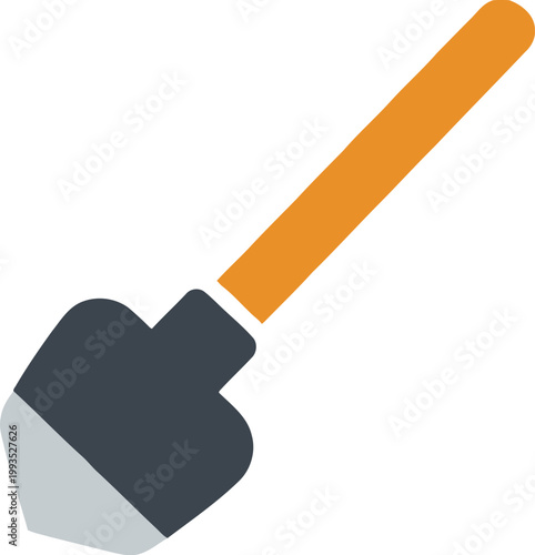 Hammer Tool with Orange Handle.