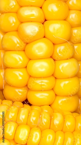 Fresh Yellow Corn Kernels Closeup View.