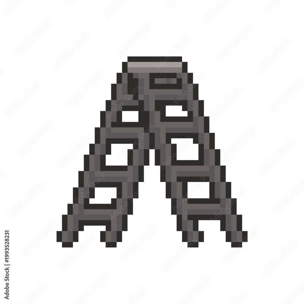 Obraz premium step ladders draw pixel art