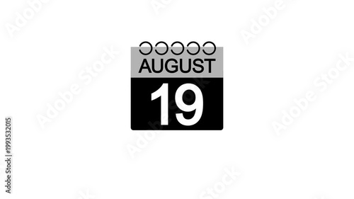 august month calender. calender simple icon animation date change time month. Boost your productivity and impress clients with this sophisticated calendar animation.