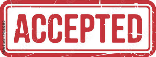 Fotografía Vintage-style stamp with the word accepted in bold letters