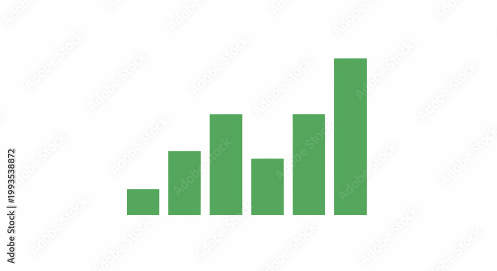 Fototapeta premium Bar chart visualizes statistical data growth and business performance metrics for professional reports.
