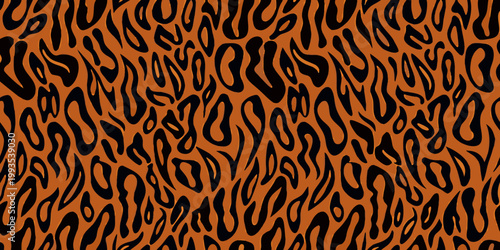 Abstract orange and black pattern resembling animal fur or spots