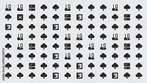 Seamless Repeating Pattern of Black Playing Card Suit Icons on White Background