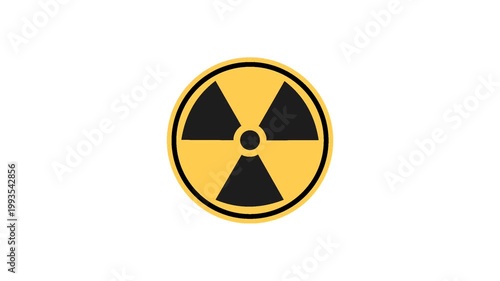 Radioactive Symbol Warning Sign Animation for Radiation Hazard and Nuclear  