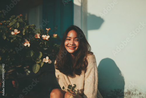 closeup portrait of domestic dog against clean solid color background