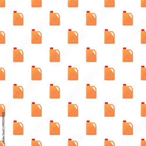 Orange plastic fuel canisters forming a repeating seamless pattern