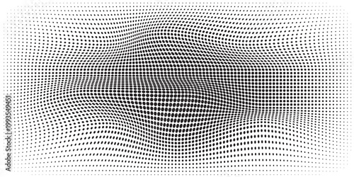 High-Quality Vector Halftone Dot Pattern Radiant Burst in Black and White, Ideal for Marketing Banners and Product Backgrounds. Vector Illustration