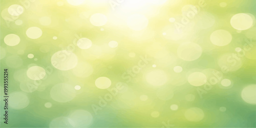 Green bokeh abstract background with soft blurred light circles, nature inspired bright green summer wallpaper design