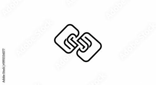 Abstract interlocking shapes forming a symmetrical knot or connection