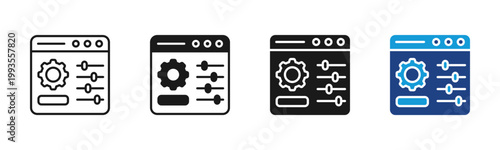 Control Panel icon set multiple style collection