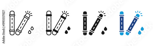 Fuel Rod icon set multiple style collection