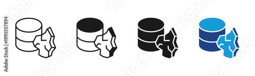 Uranium Pellet icon set multiple style collection