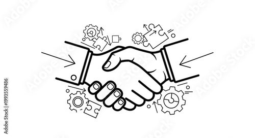 hand shake vector