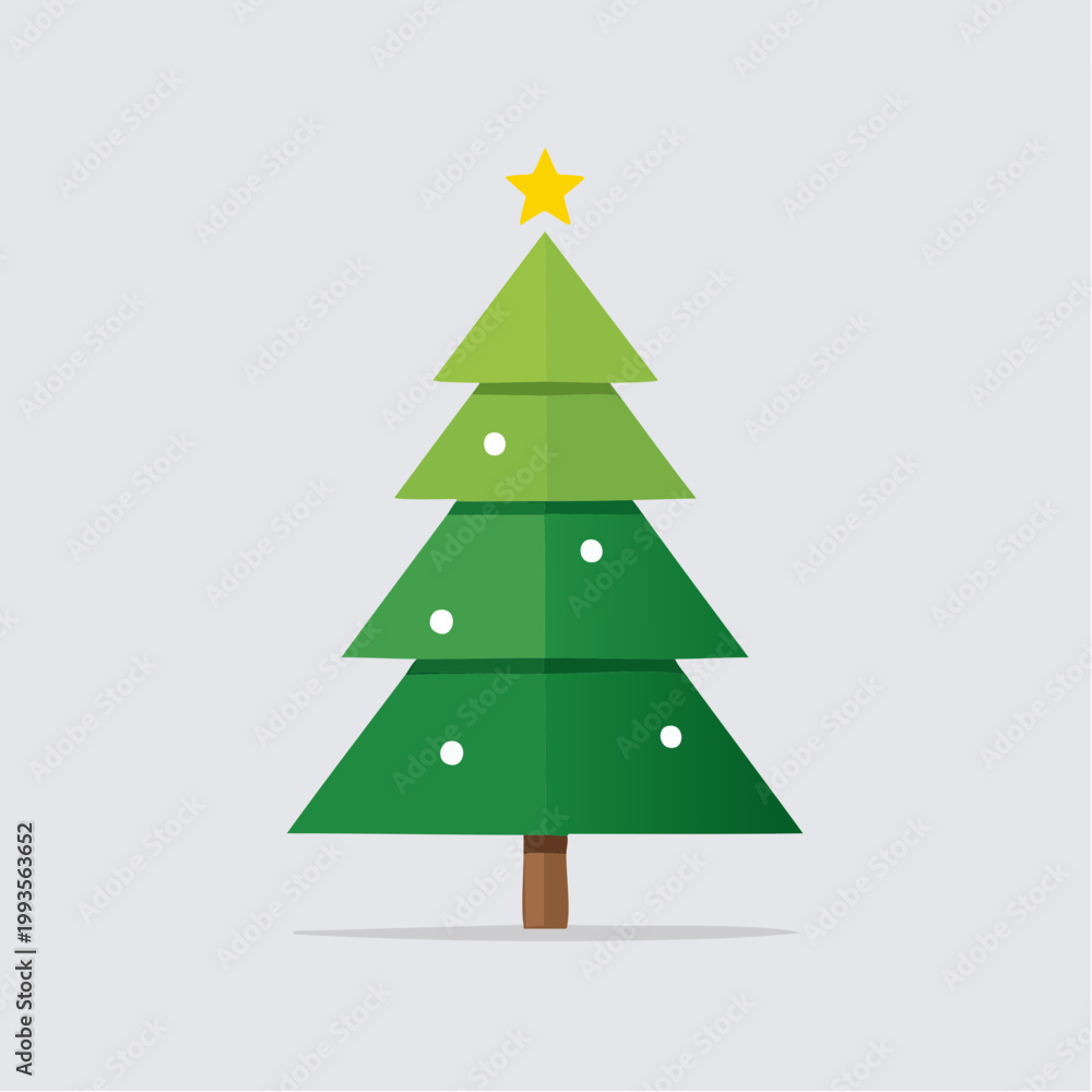 Fototapeta premium Minimalistischer Tannenbaum