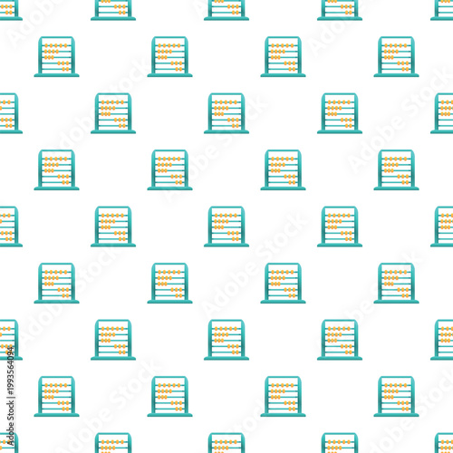 Abacus toy repeating in a seamless pattern for education and calculation