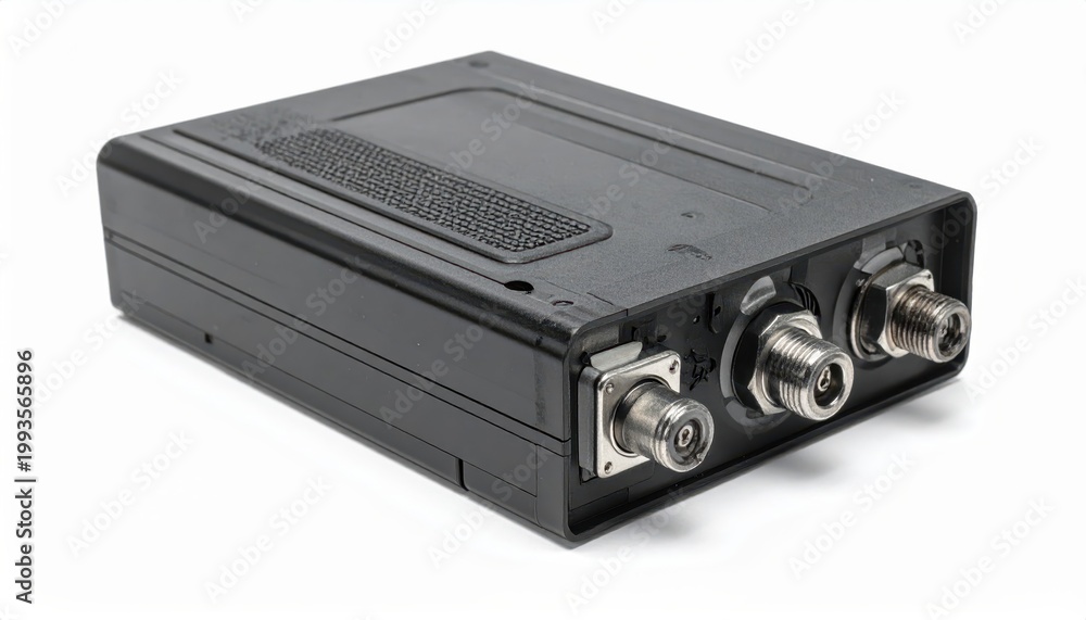 Obraz premium Compact Black Electronic Device with Multiple Connectors and Ports