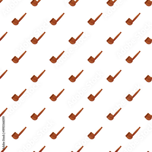 Many traditional brown wooden smoking pipes forming a seamless tile pattern