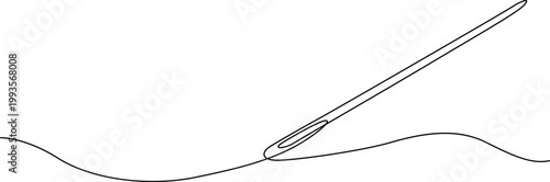 A stylized drawing of a curved line intersecting with a wavy base and an elliptical loop. Vector