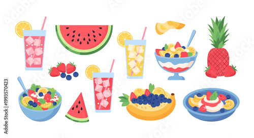 A vibrant bowl of fruit, yogurt, and granola, perfect for showcasing healthy eating habits and a refreshing, positive lifestyle. Ideal for wellness ma