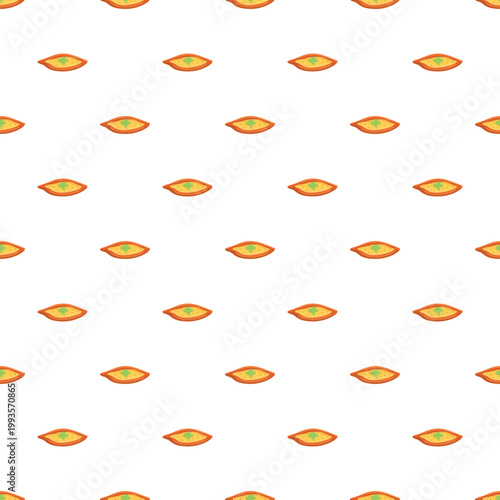 Khachapuri cheese bread with egg creating a repeating seamless pattern