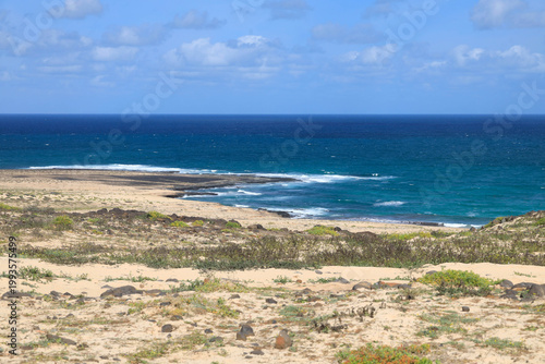 Dune landscape at Praia de Atalanta in the north of the island of Boa Vista, Cape Verde, Africa
