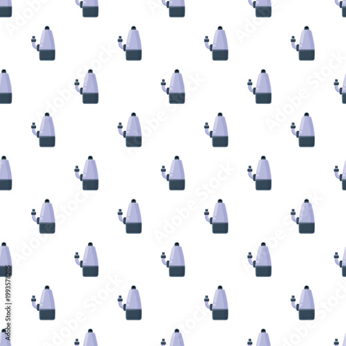 Air purifier humidifiers creating a repetitive pattern on a white background