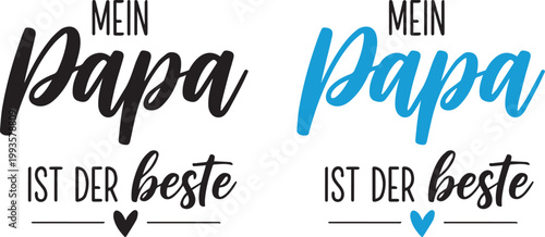 Fathers day card 'mein papa ist der beste' my dad is the best