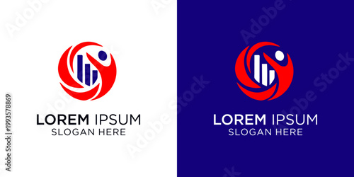 Business logos with Lorem Ipsum text on clean white and blue backgrounds for modern branding and marketing needs