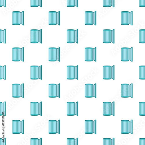 Blue elastic medical bandages forming a seamless pattern on a white background