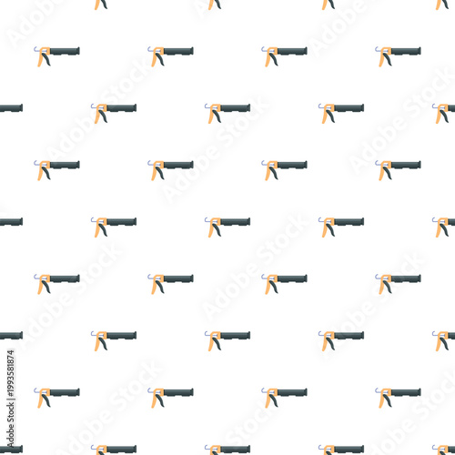 Caulking gun tools creating a seamless pattern, symbolizing repair, diy, and building hardware