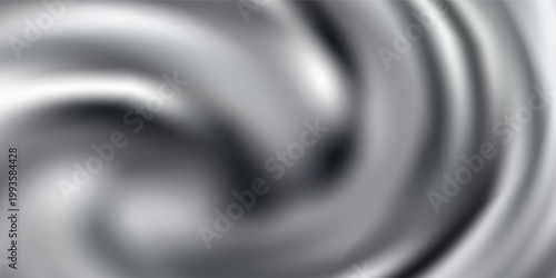 Abstract Liquid Chrome Background with Silver Metallic Swirl.