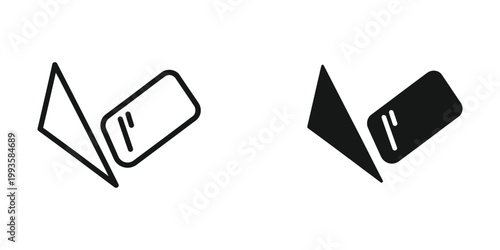Two stylized smartphone icons in contrasting light and dark modes positioned diagonally