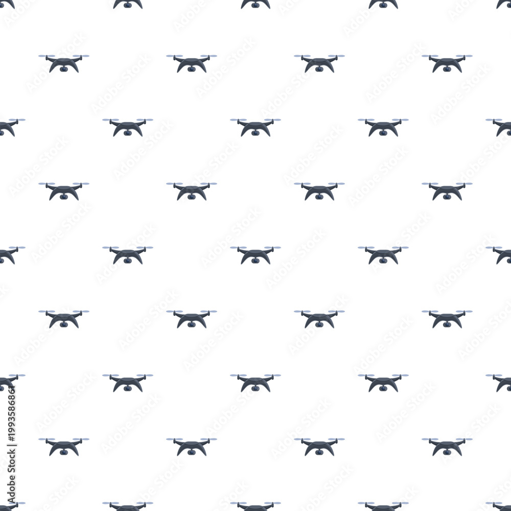 Fototapeta premium Drone quadcopters forming a seamless pattern, illustrating modern technology and aerial surveillance