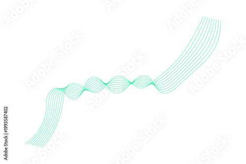 A blue wave shape design toothbrush illustration isolated on white background for a technology concept backdrop and business banner decoration