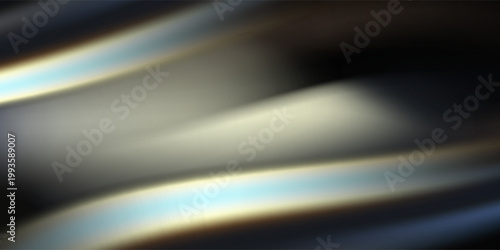 Abstract Dark Chrome Liquid Waves with Metallic Glossy Reflection
