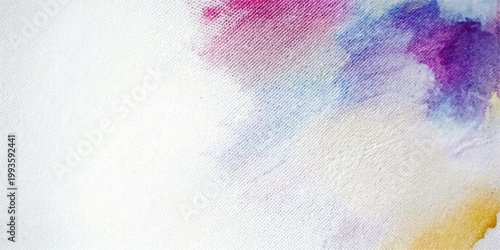 Abstract vibrant watercolor strokes blend on textured paper, creating a dynamic background suitable for design elements, art projects, and creative expression for art, banner, web, ui, branding