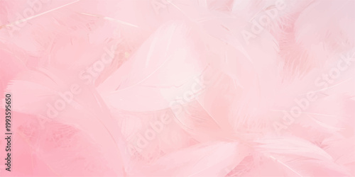 Abstract dreamy close-up of delicate feathers, painted in soft pastel tones, offering a sense of serenity and ethereal beauty  for art, banner, web, ui, branding