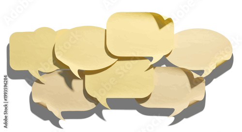 Speech bubbles in a cluster.