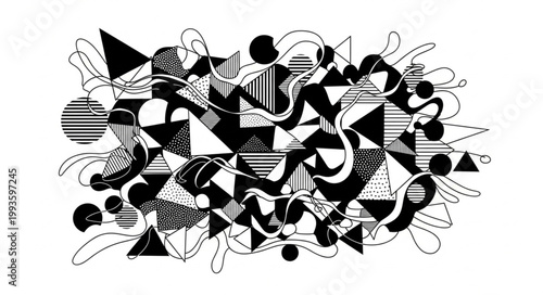 black and white flower