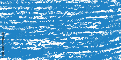 Blue and white abstract background with horizontal streaks and textured brush strokes texture grunge rough. Resizable and editable, EPS 10.