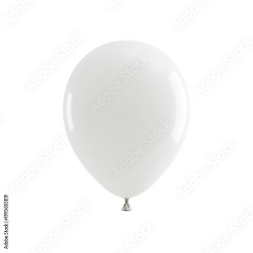 Single off white balloon isolated on black background
