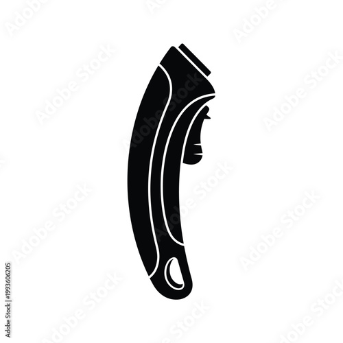 Black open bottle opener in silhouette style tool